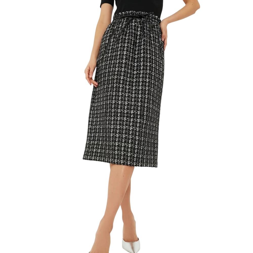 Tuckernuck Black and White Midi Skirt